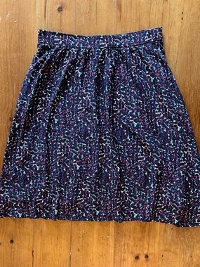 A.P.C. Paris 100% Silk Floral A-line Lined Side-zip Romantic Whimsy-Twee Skirt